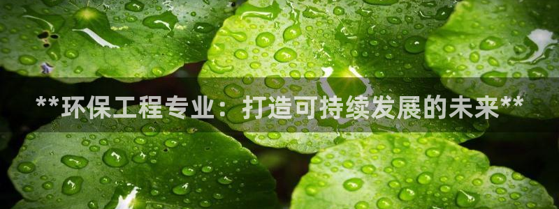 彩名堂免费计划客户端官网：**环保工程专业：打造可持续发展的未来**