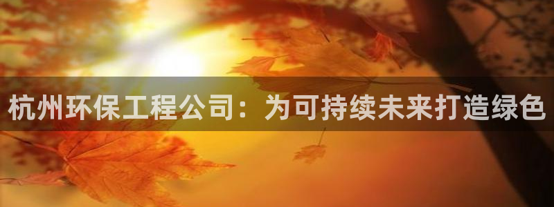 彩名堂计划最新版手机版：杭州环保工程