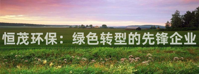 彩名堂计划官网客户端：恒茂环保：绿色转型的先锋企业